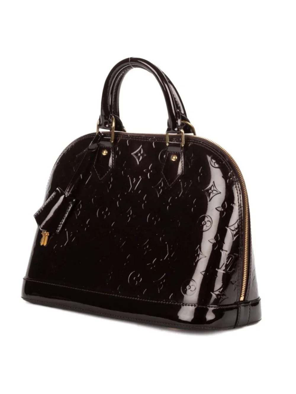 Louis Vuitton Alma Burgundy Amarante Monogram Vernis Handbag